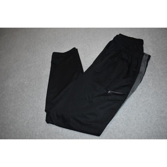 Nike Gym Pants Joggers Mens Size XL Pockets Black Tapered Performance Dri-Fit - Picture 1 of 6
